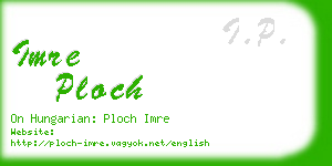 imre ploch business card